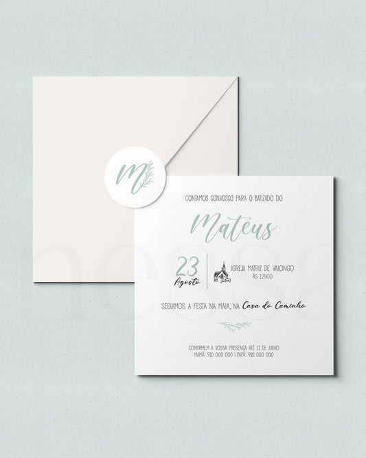 Convite VERDE ÁGUA