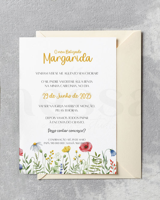 Convite JARDIM DA MARGARIDA